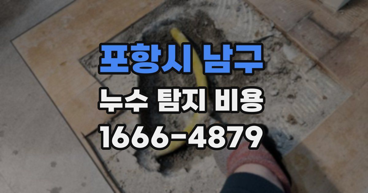 포항시 남구 누수 탐지 비용