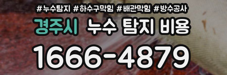 경주시 누수 탐지 비용