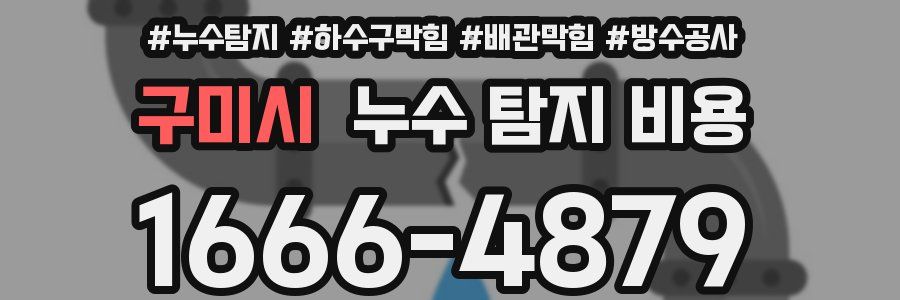구미시 누수 탐지 비용