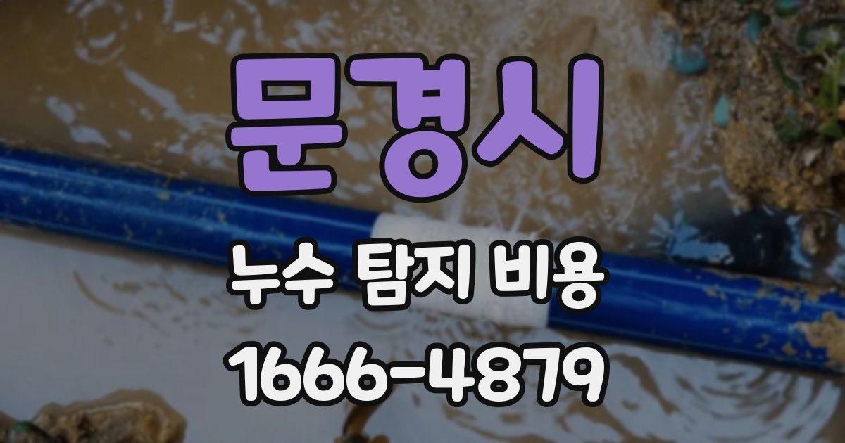 문경시 누수 탐지 비용