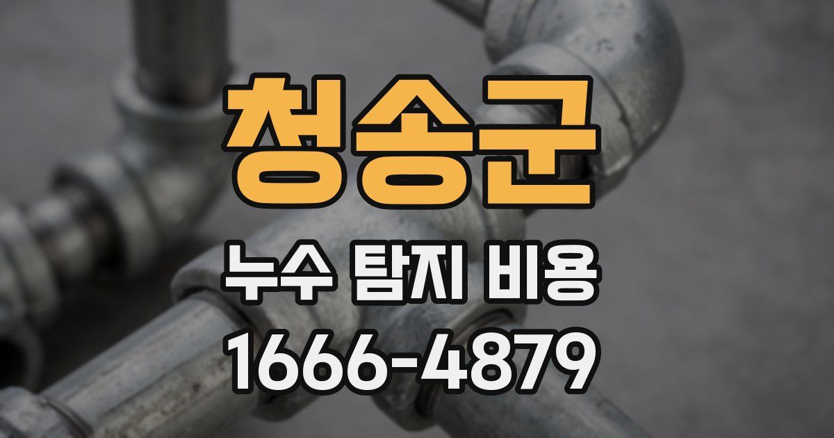 청송군 누수 탐지 비용