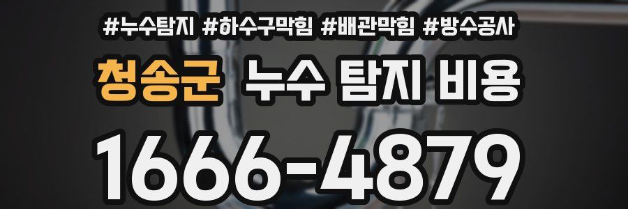 청송군 누수 탐지 비용