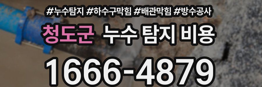 청도군 누수 탐지 비용