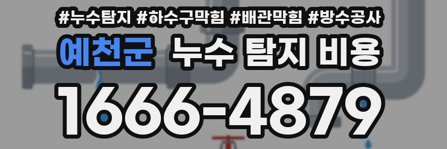 예천군 누수 탐지 비용