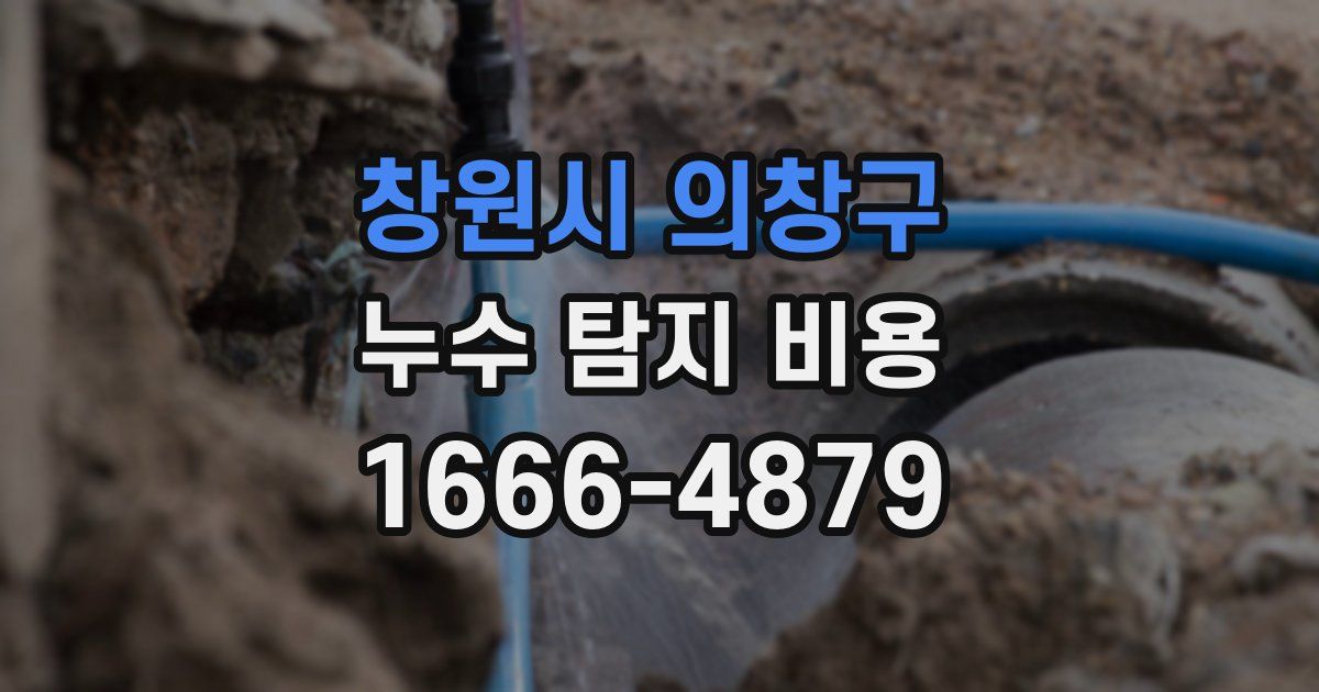 창원시 의창구 누수 탐지 비용
