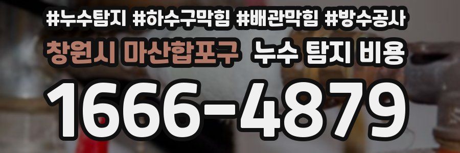 창원시 마산합포구 누수 탐지 비용