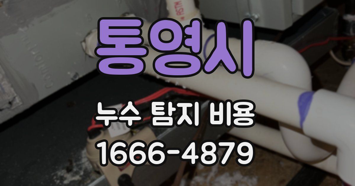 통영시 누수 탐지 비용
