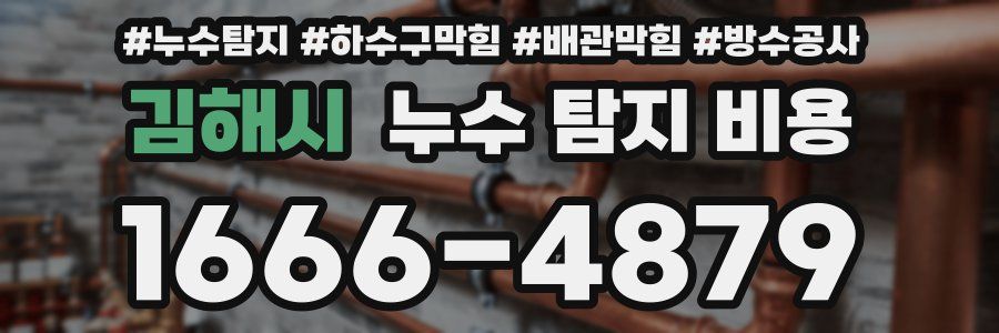 김해시 누수 탐지 비용