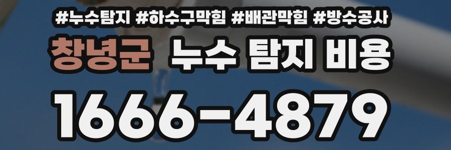 창녕군 누수 탐지 비용