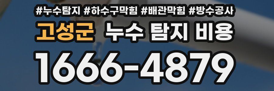 고성군 누수 탐지 비용