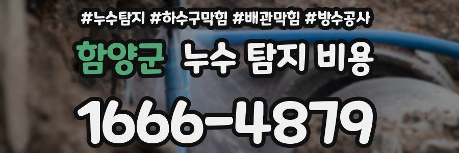 함양군 누수 탐지 비용