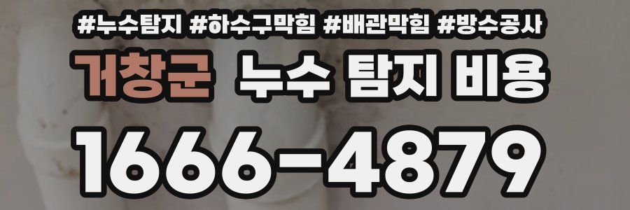 거창군 누수 탐지 비용