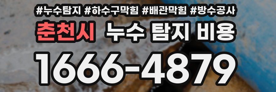 춘천시 누수 탐지 비용