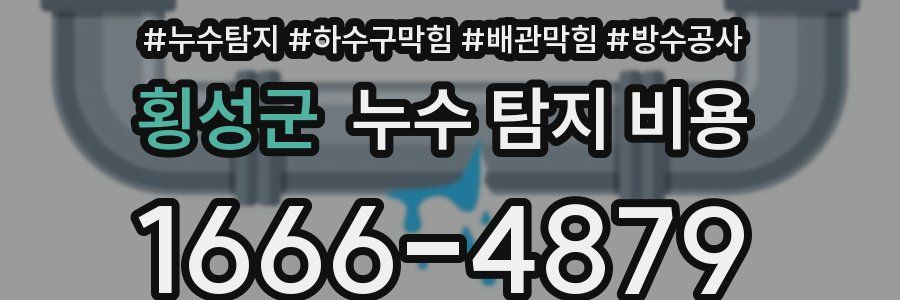 횡성군 누수 탐지 비용