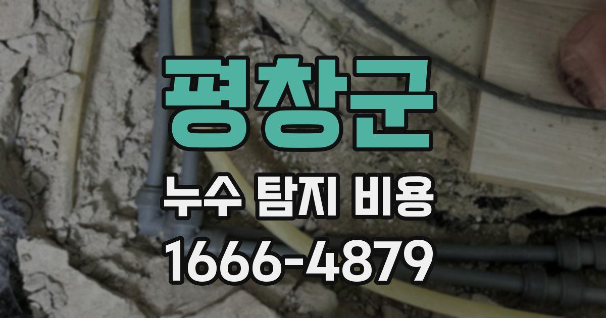 평창군 누수 탐지 비용