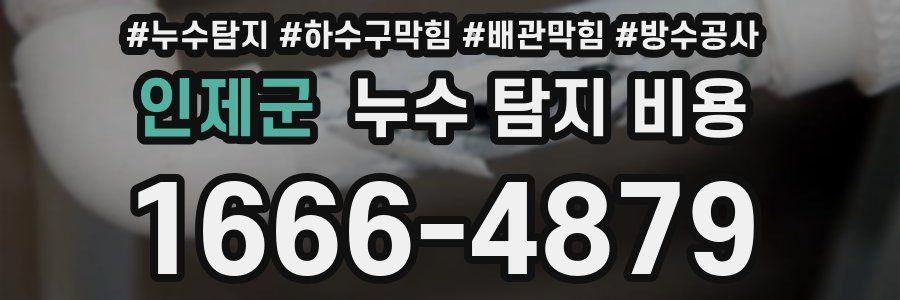 인제군 누수 탐지 비용