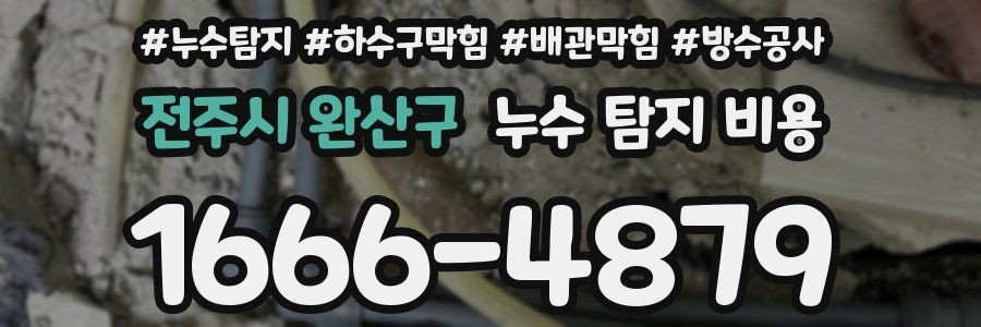전주시 완산구 누수 탐지 비용