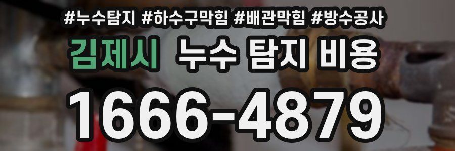 김제시 누수 탐지 비용