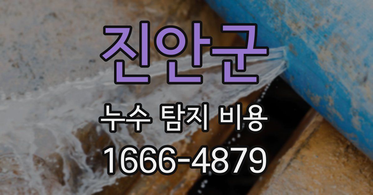 진안군 누수 탐지 비용