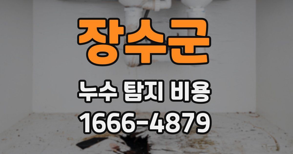 장수군 누수 탐지 비용