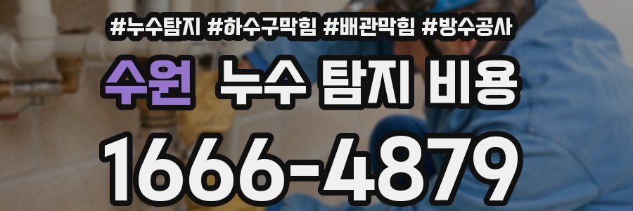 수원 누수 탐지 비용