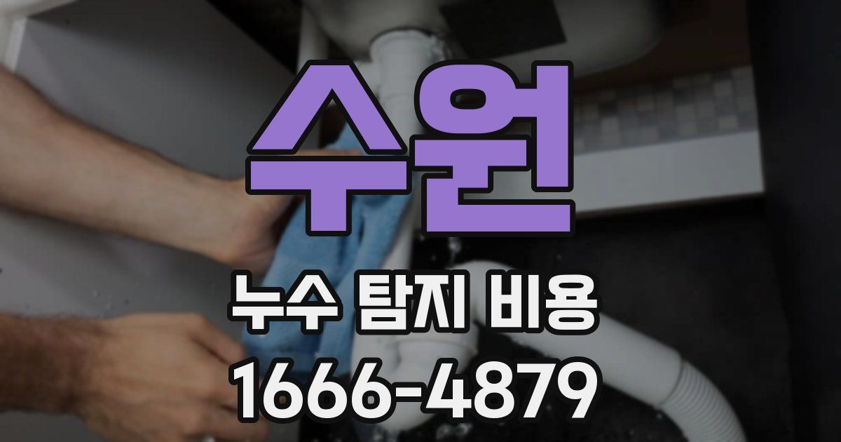 수원 누수 탐지 비용