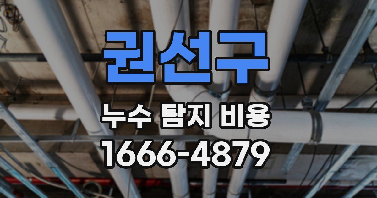 권선구 누수 탐지 비용