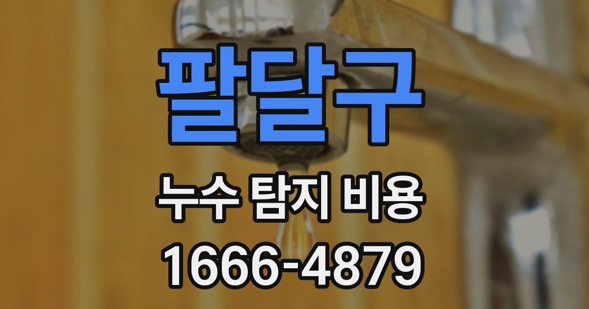 팔달구 누수 탐지 비용