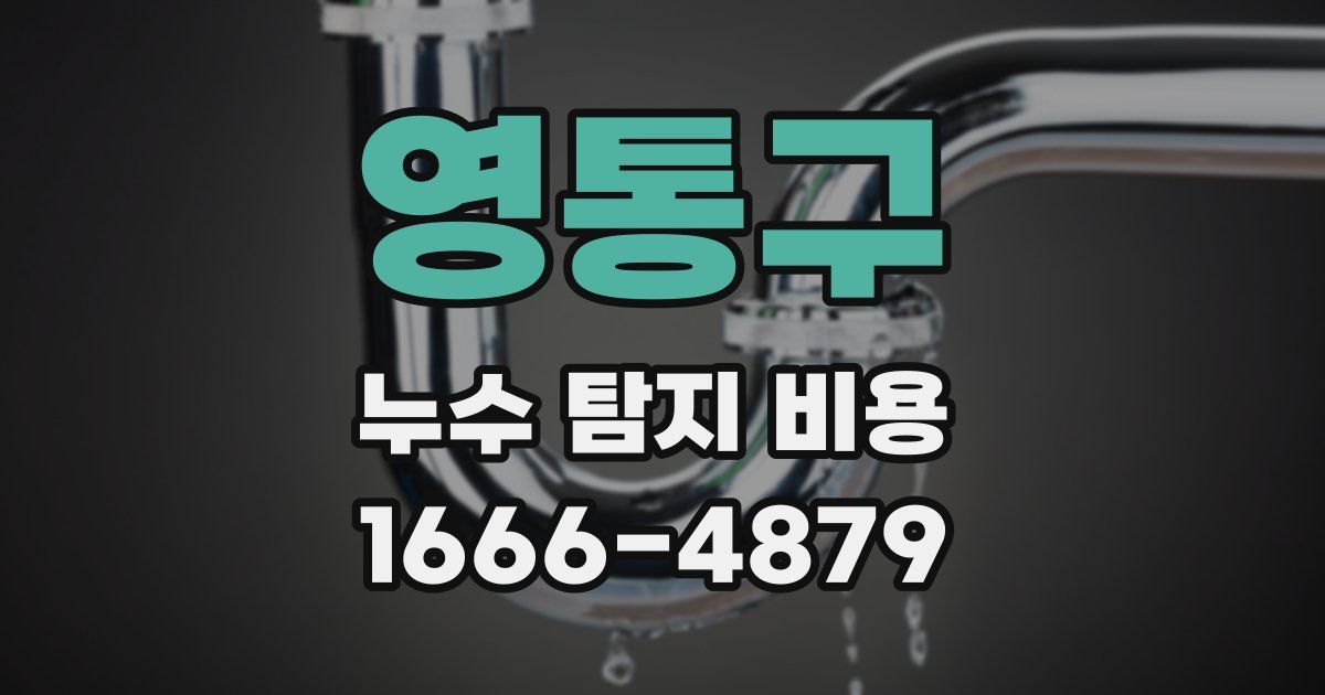 영통구 누수 탐지 비용