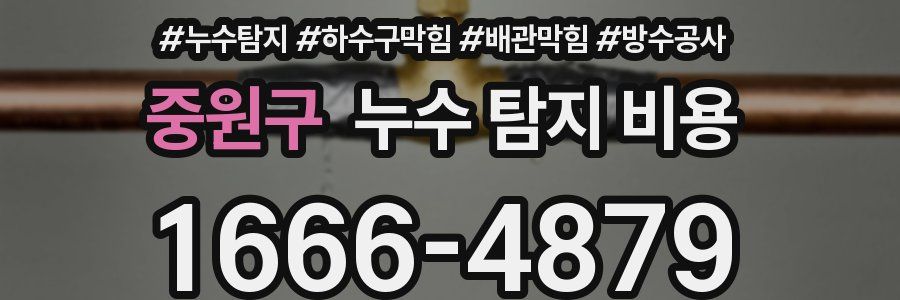 중원구 누수 탐지 비용