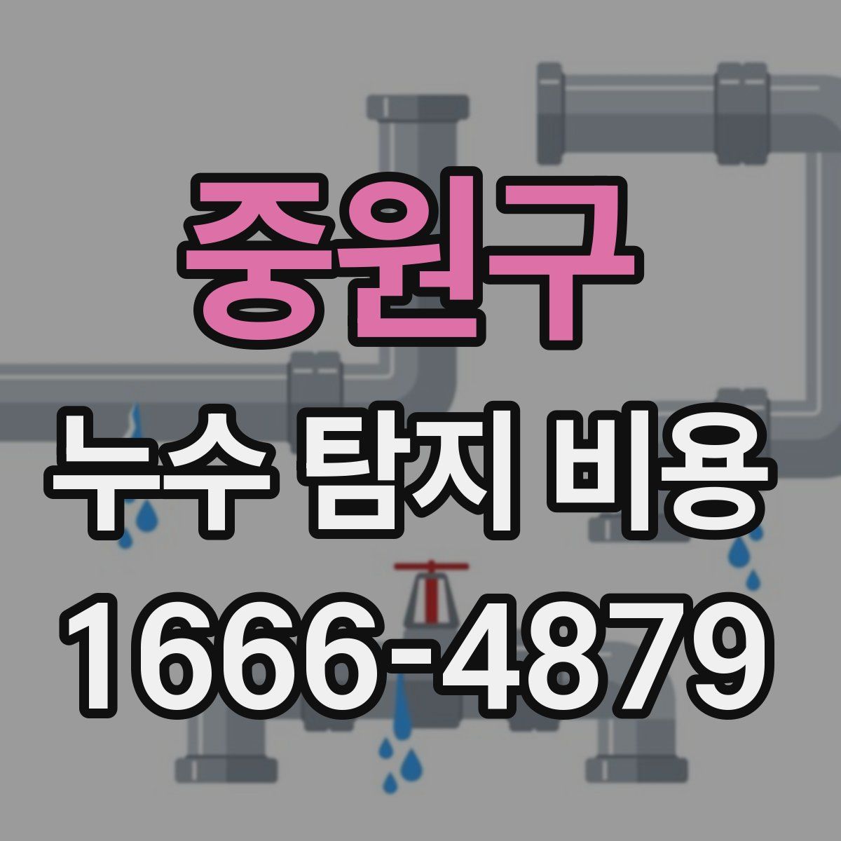 중원구 누수 탐지 비용