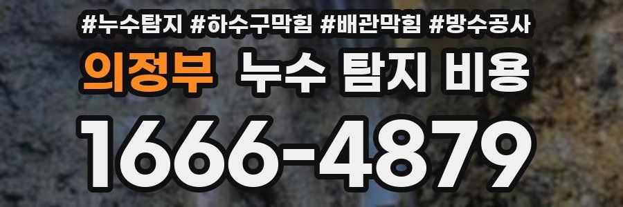 의정부 누수 탐지 비용
