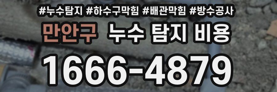만안구 누수 탐지 비용