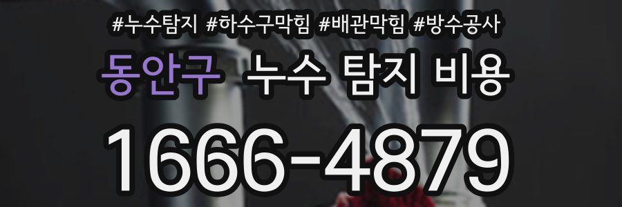 동안구 누수 탐지 비용