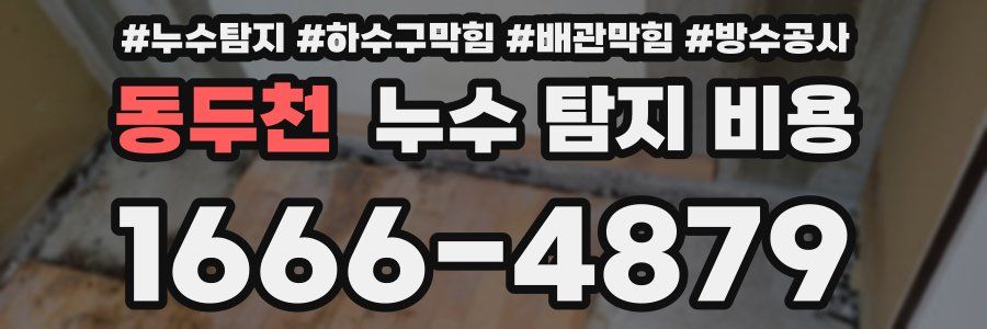 동두천 누수 탐지 비용
