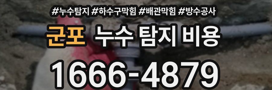 군포 누수 탐지 비용
