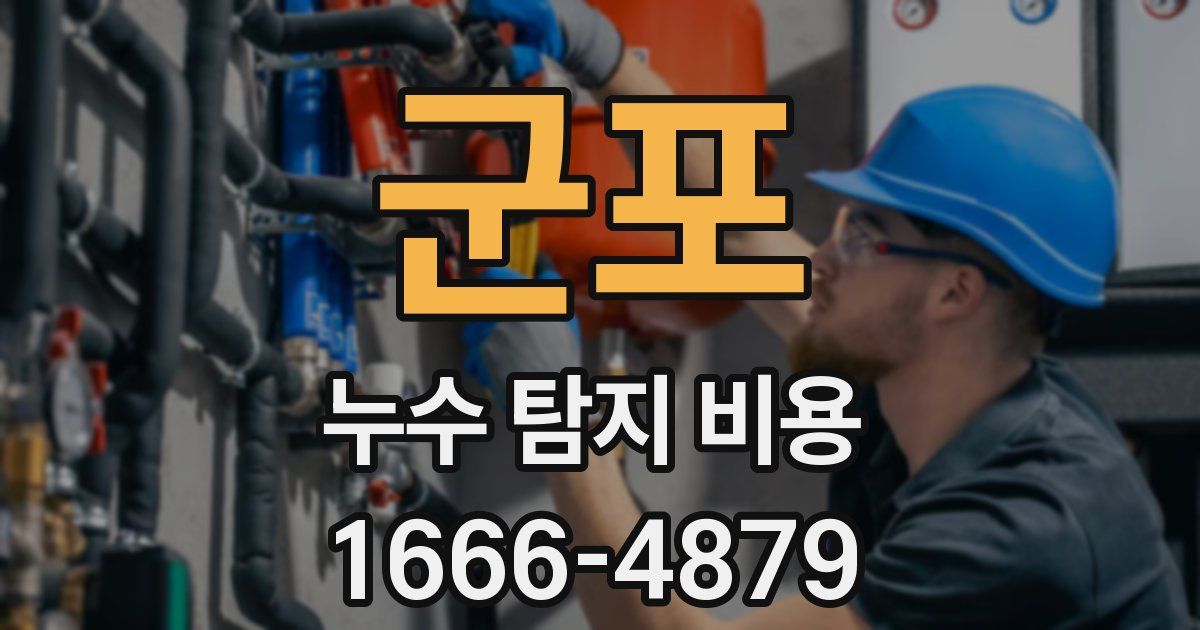 군포 누수 탐지 비용