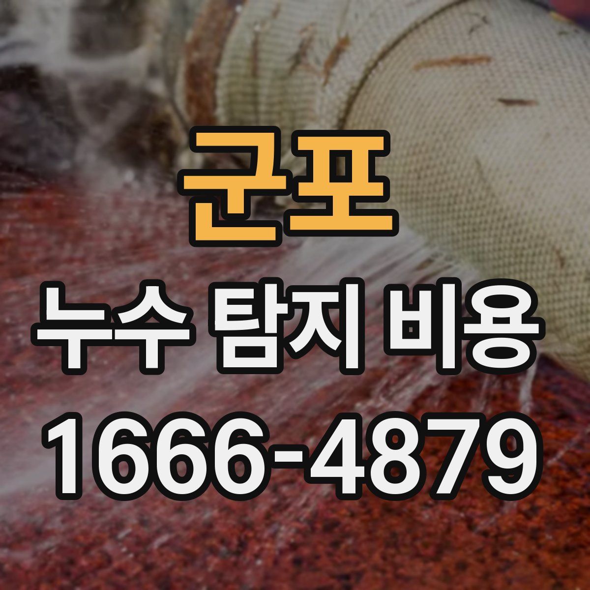 군포 누수 탐지 비용