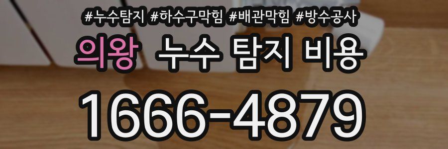 의왕 누수 탐지 비용