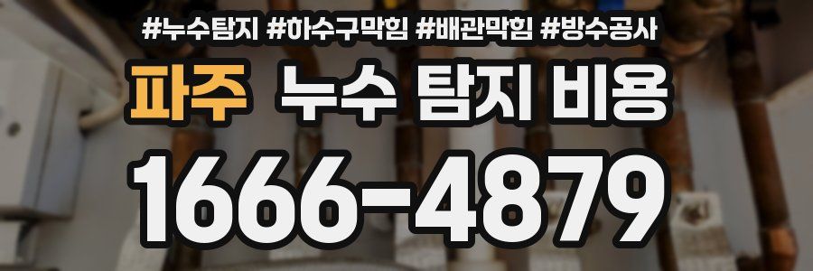 파주 누수 탐지 비용