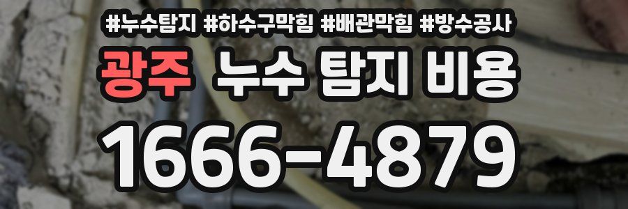 광주 누수 탐지 비용