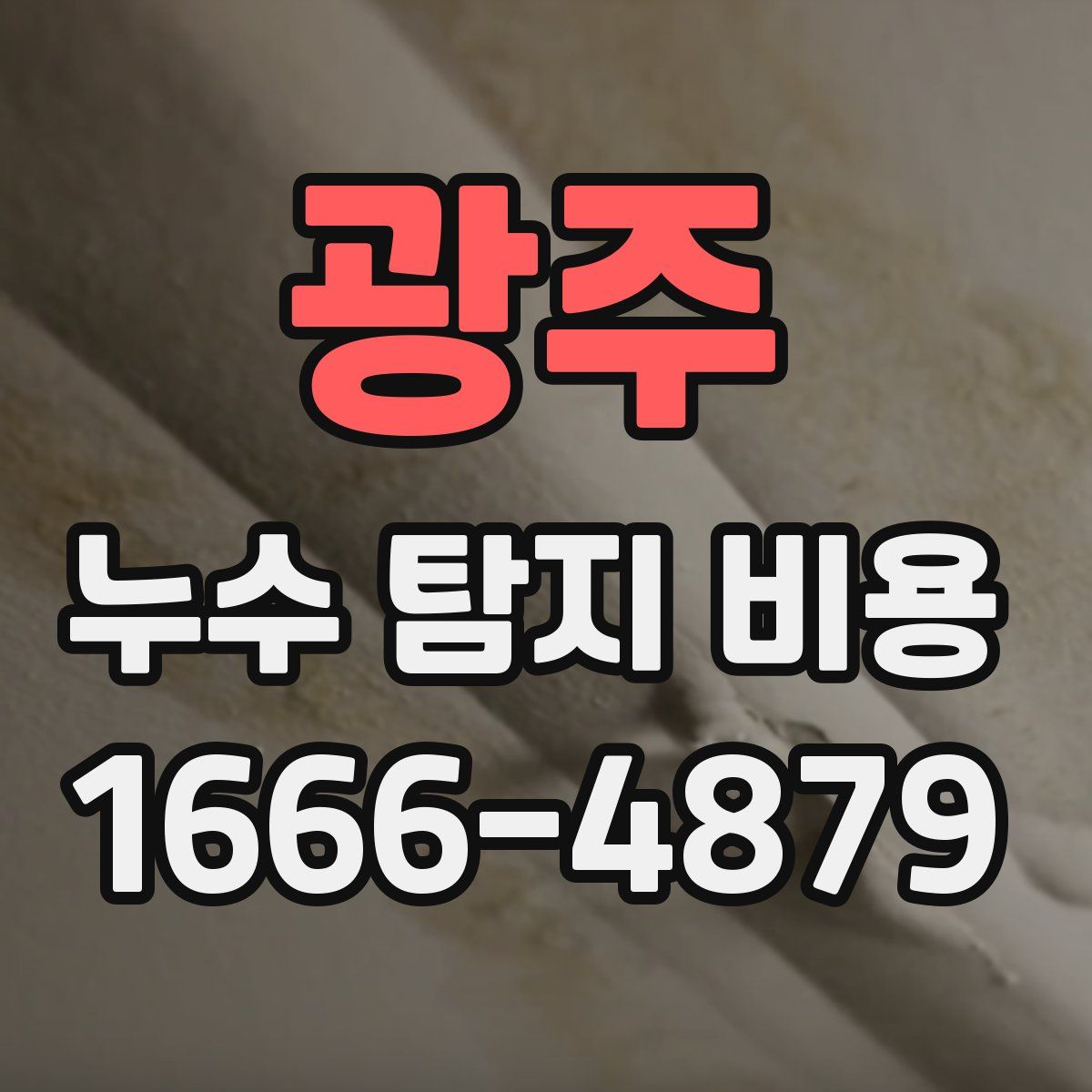 광주 누수 탐지 비용