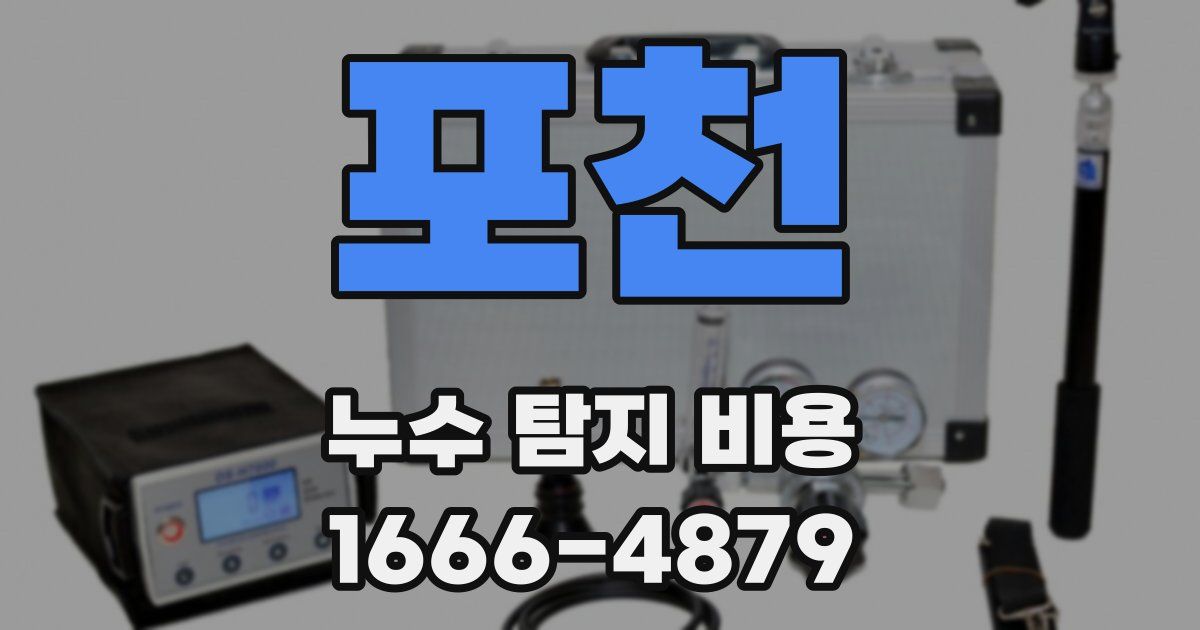 포천 누수 탐지 비용