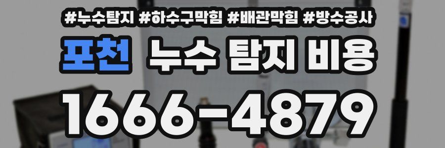 포천 누수 탐지 비용