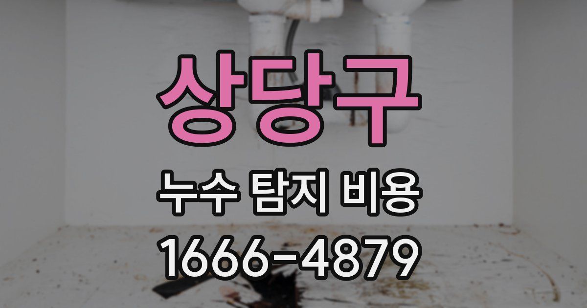 상당구 누수 탐지 비용