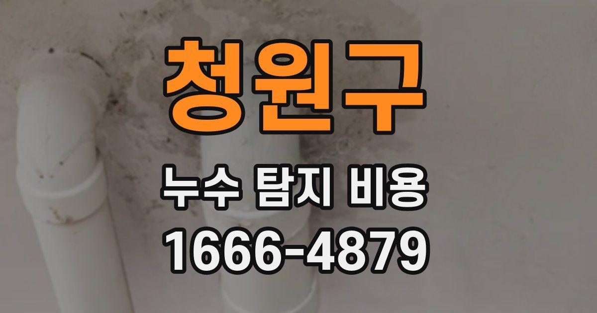 청원구 누수 탐지 비용