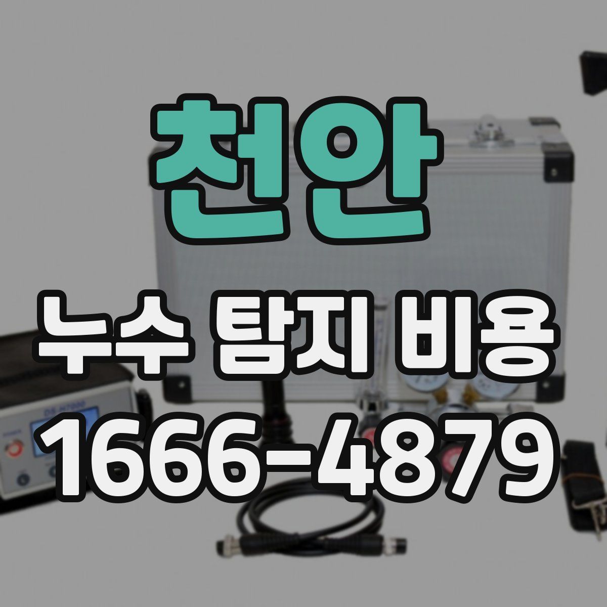 천안 누수 탐지 비용