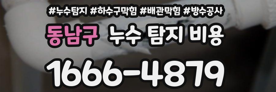 동남구 누수 탐지 비용
