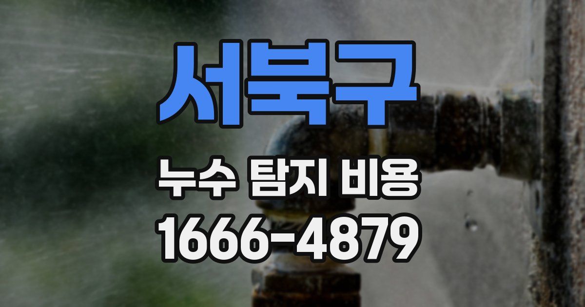 서북구 누수 탐지 비용
