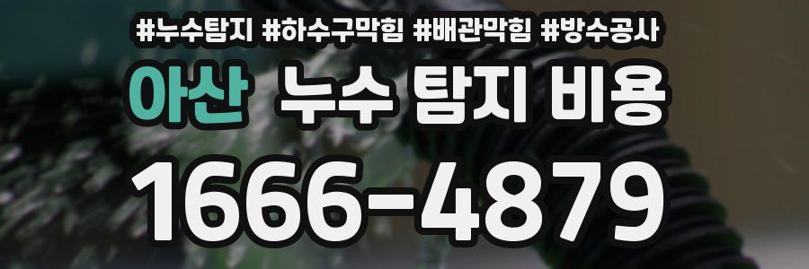 아산 누수 탐지 비용